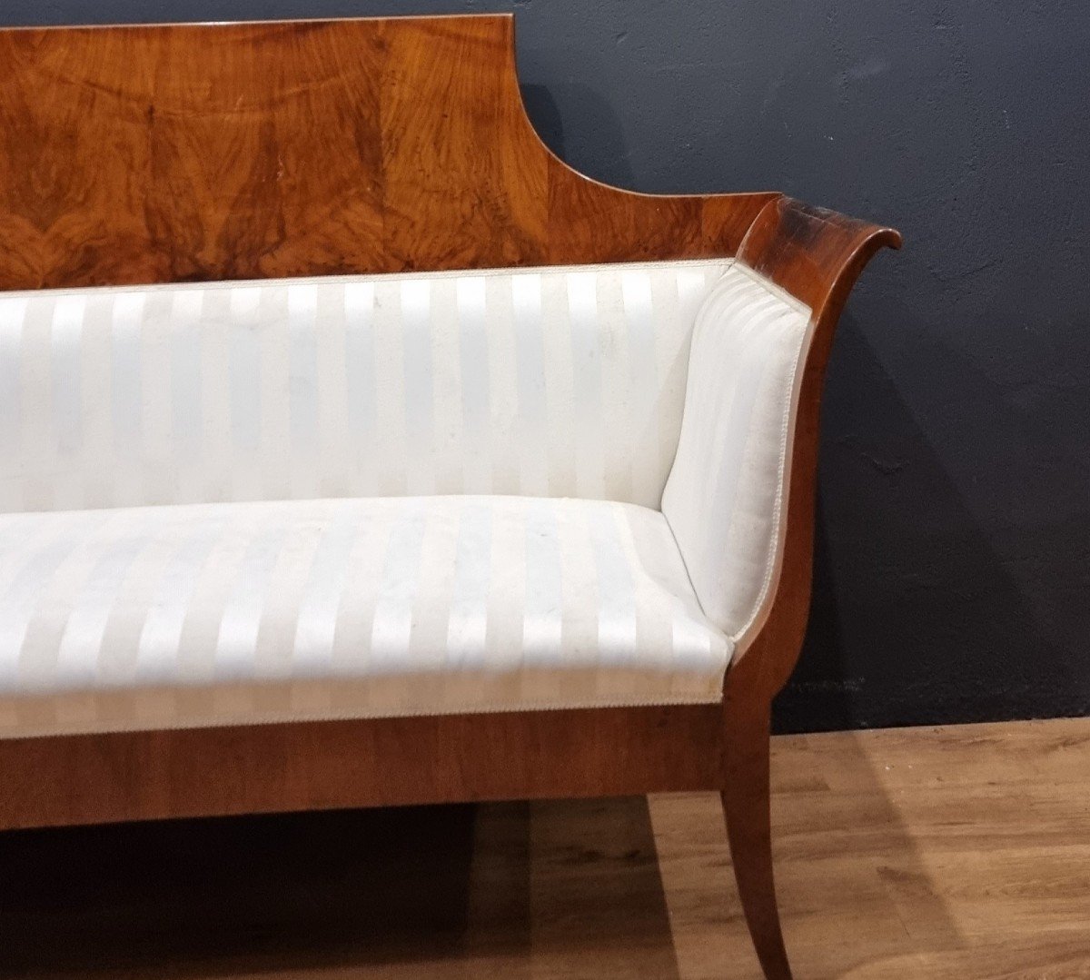 Canapé Imperial Biedermeier En Noyer De 1830 Vienne-photo-2