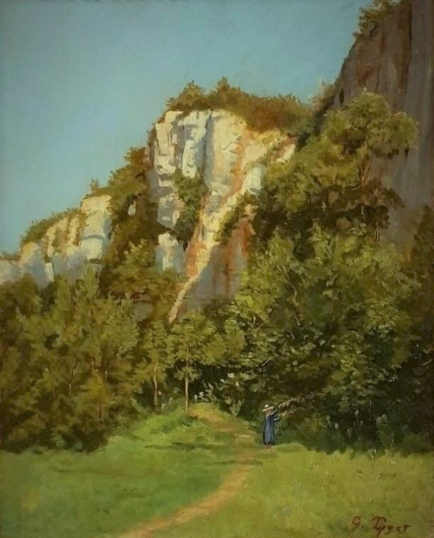 Oil On Canvas Landscape XIX Century Signed Germain Paget 1817-1884-photo-2