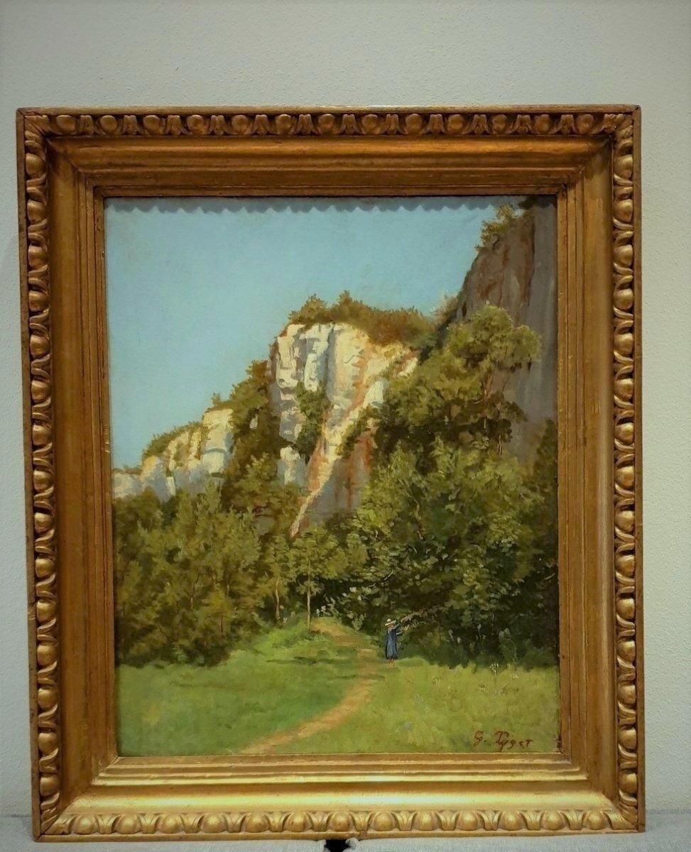 Oil On Canvas Landscape XIX Century Signed Germain Paget 1817-1884-photo-4