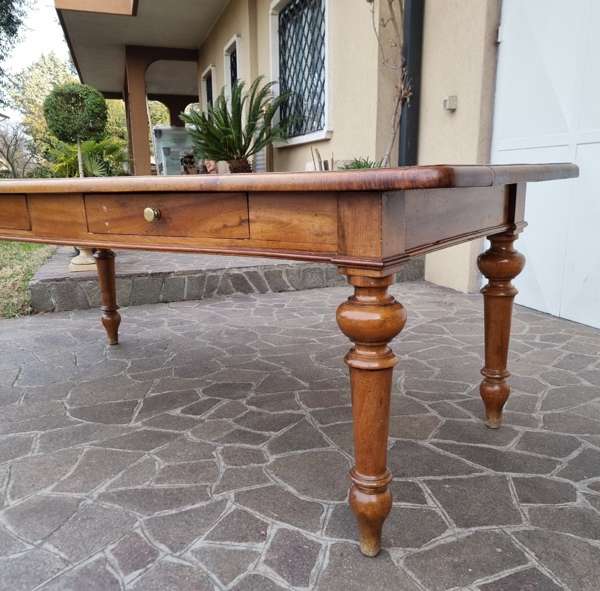 19th Century Walnut Table With Two-fold Lid-photo-4