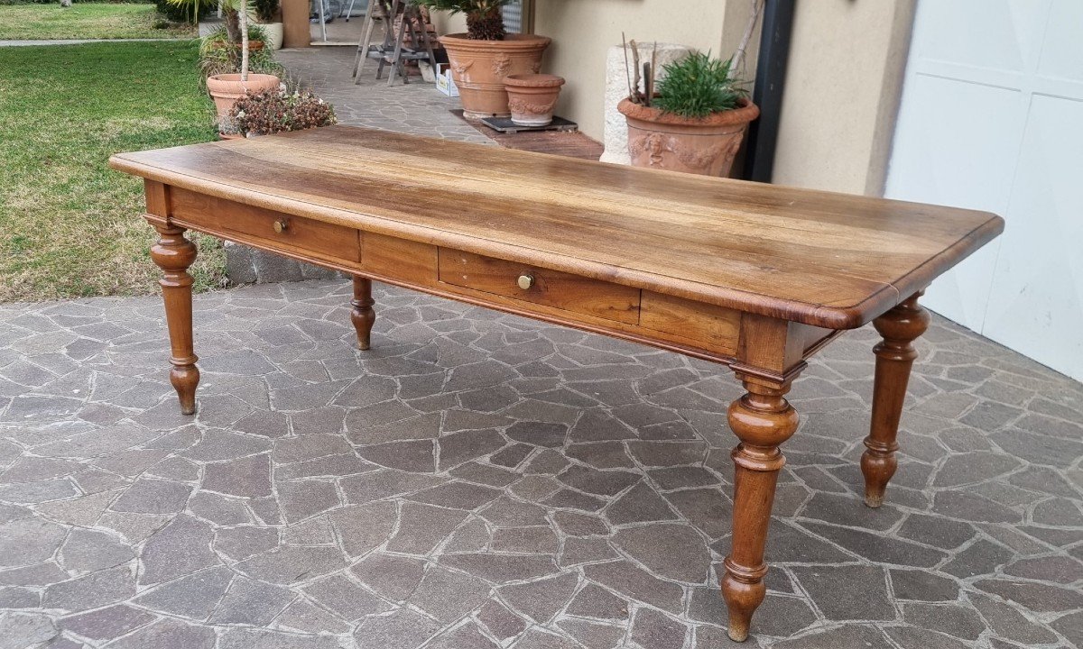 19th Century Walnut Table With Two-fold Lid-photo-4