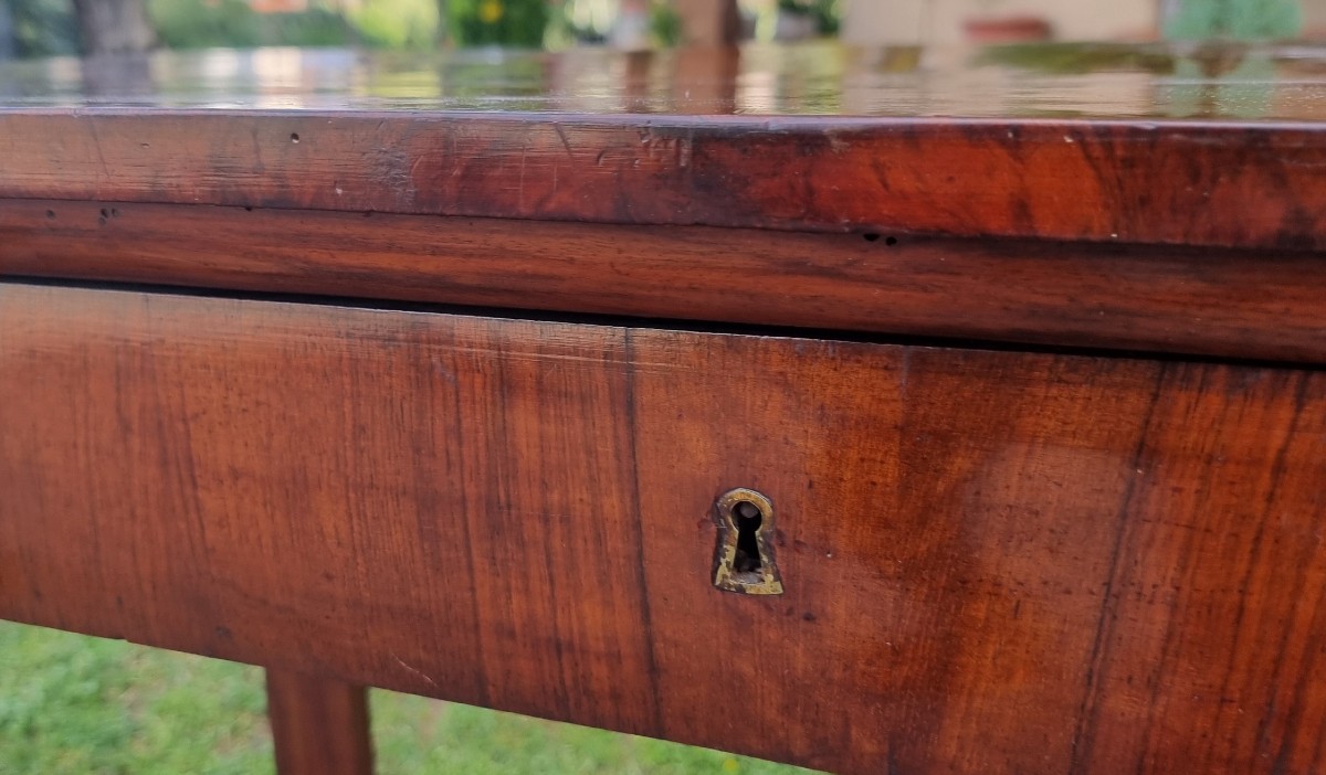 Pair Of Empire 1820 Consoles In Veneered Walnut-photo-2