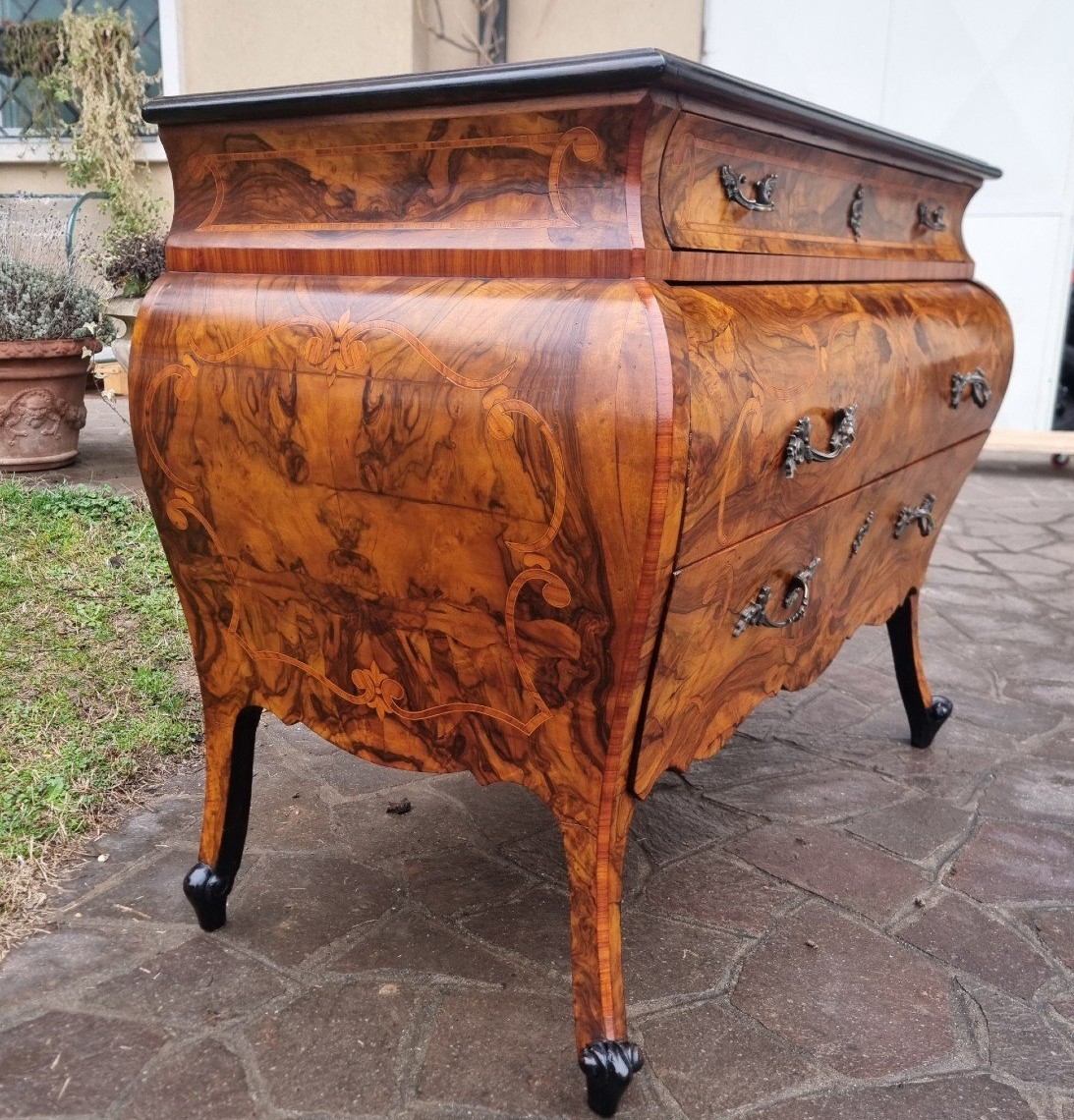 Commode Lombarde Fin XIXe Siècle En Style Louis XV-photo-3