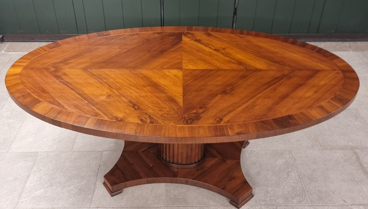 Empire Table 1820 In Veneered Walnut – A Work Of Art For A Sophisticated Interior-photo-4