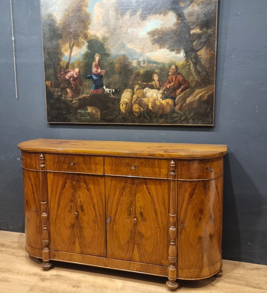 Walnut Sideboard Charles X 1820-photo-4