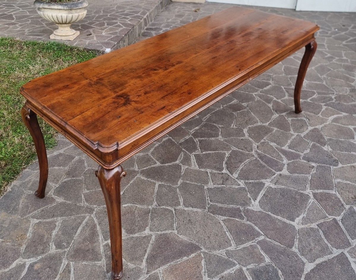 Table Louis XV du 18e siècle en cerisier piémontais-photo-2