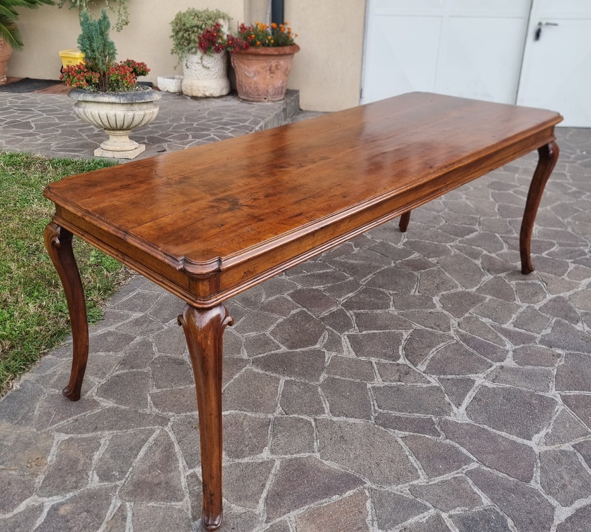 Table Louis XV du 18e siècle en cerisier piémontais-photo-4