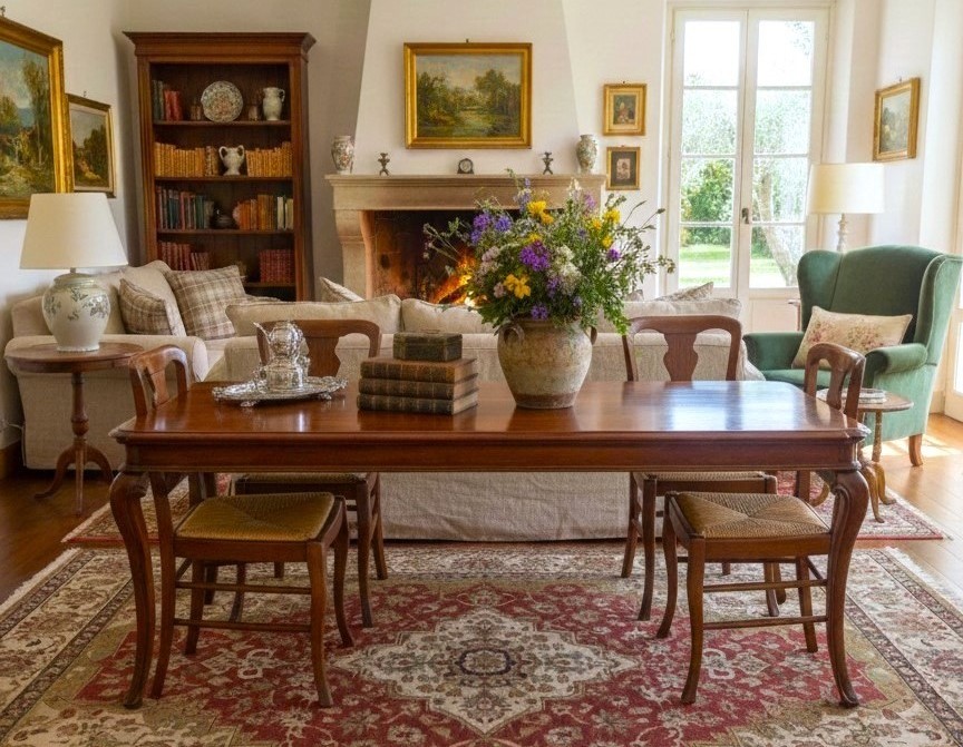 Table Louis XV du 18e siècle en cerisier piémontais-photo-5