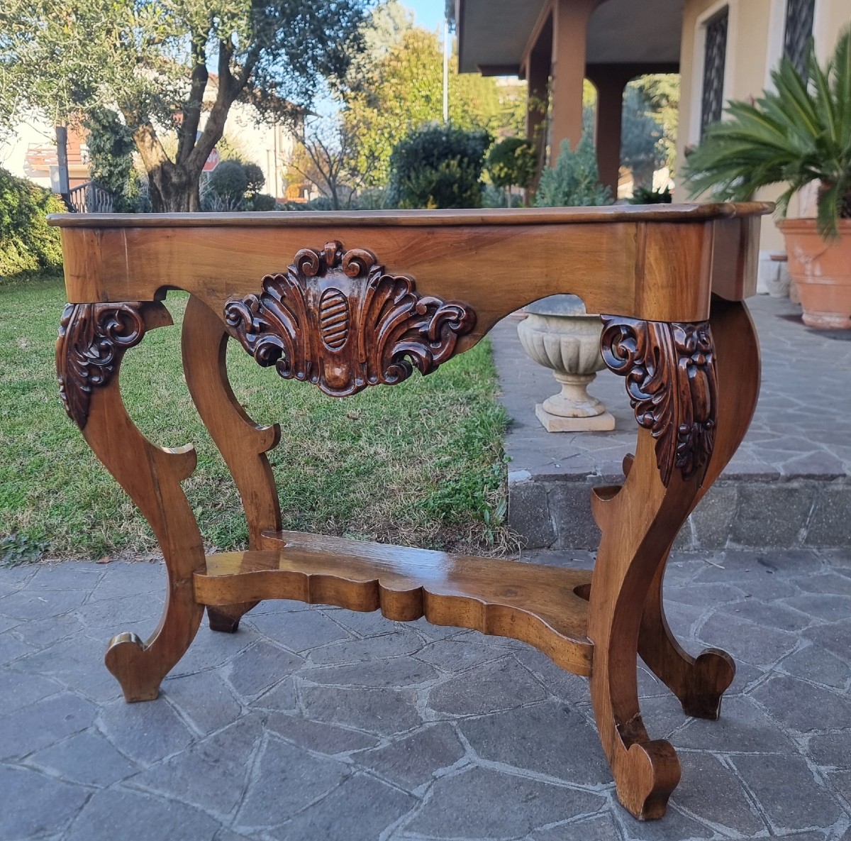 Console en noyer du XIXᵉ siècle – Toscane-photo-2