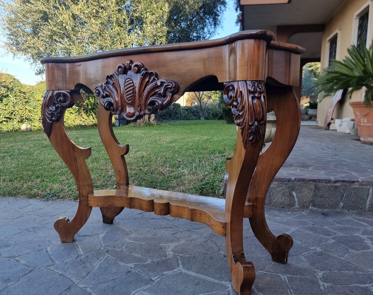 Console en noyer du XIXᵉ siècle – Toscane-photo-1