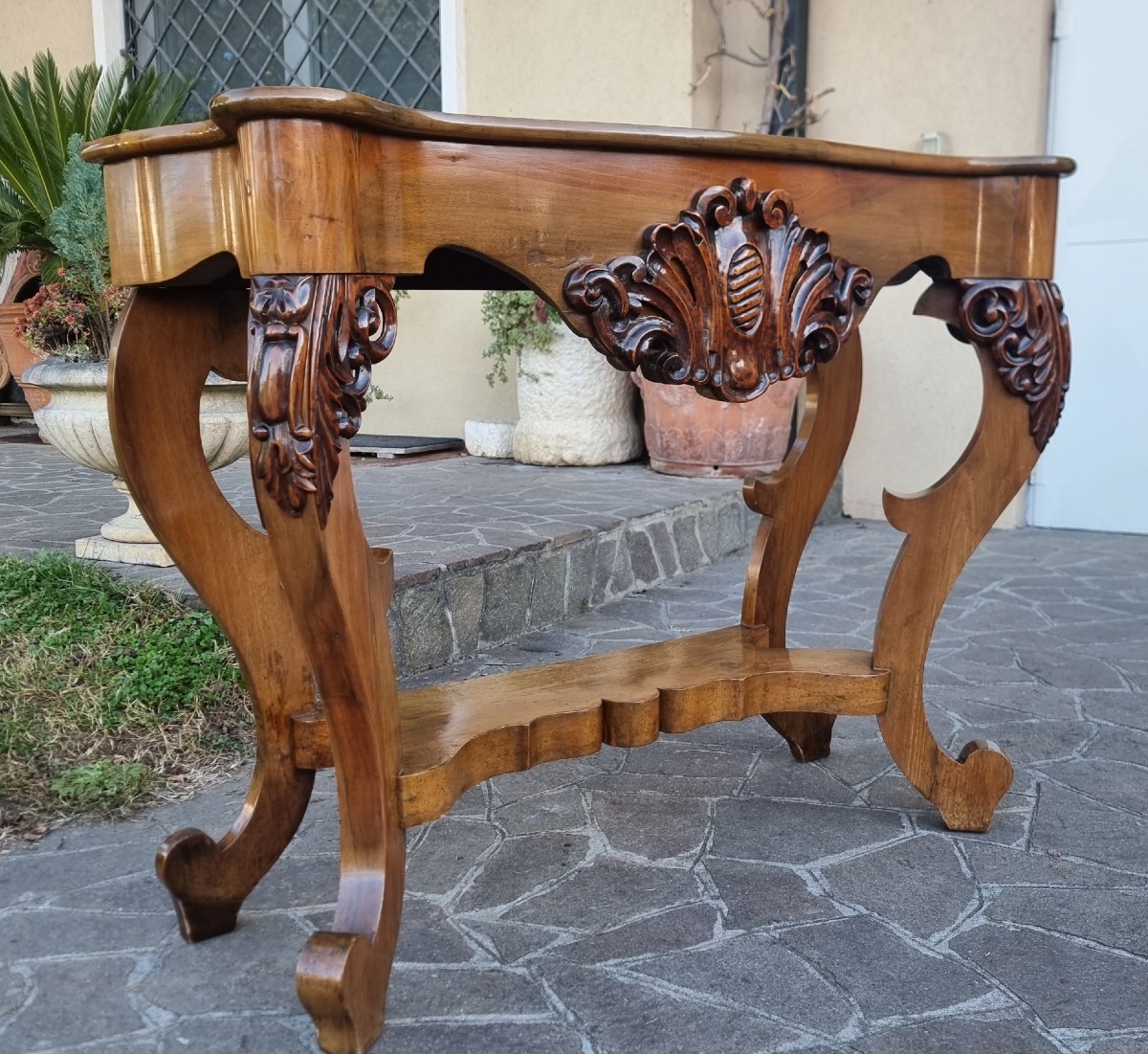 Console en noyer du XIXᵉ siècle – Toscane-photo-2