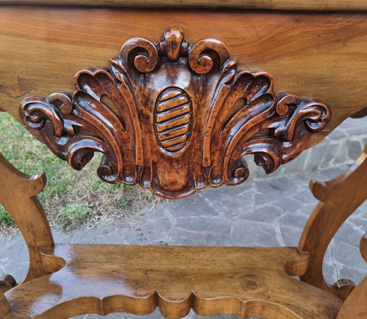 Console en noyer du XIXᵉ siècle – Toscane-photo-3
