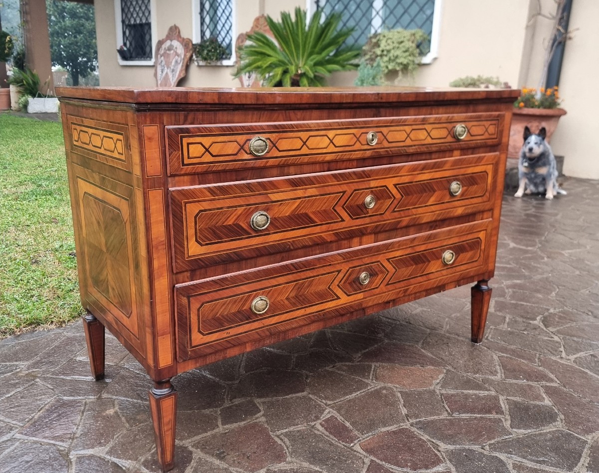 18th-century Emilian Chest Of Drawers – Louis XVI Style-photo-3