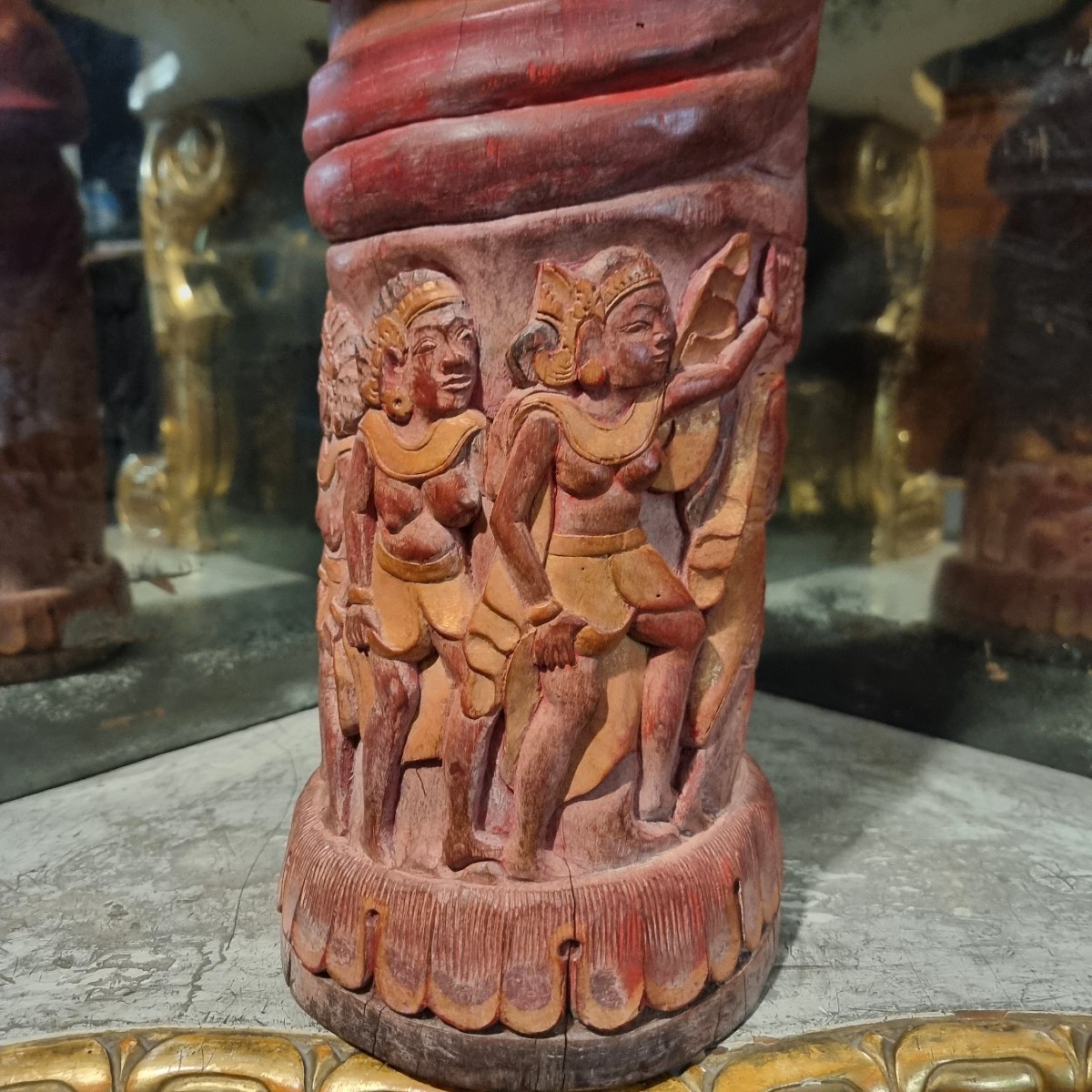 Balinese Carved Wood Phallic Sculpture 1920-photo-4