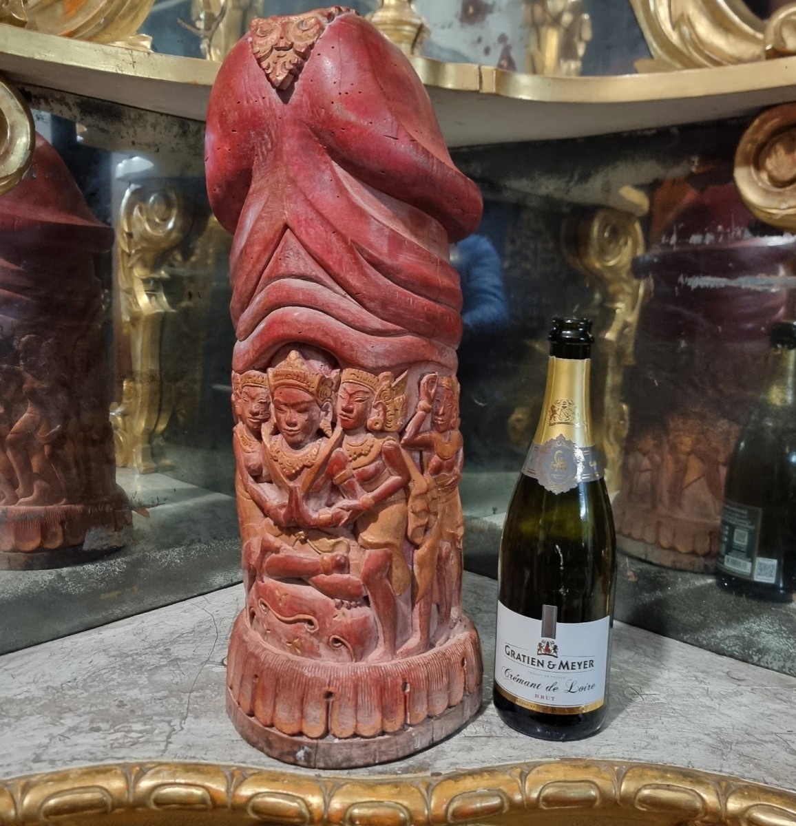 Balinese Carved Wood Phallic Sculpture 1920-photo-2