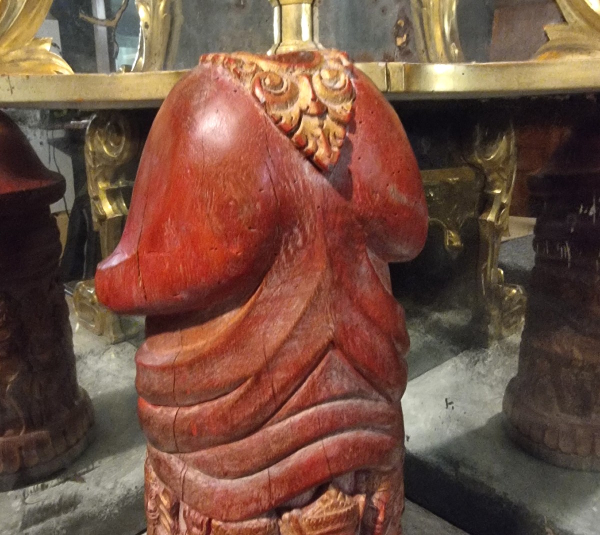 Balinese Carved Wood Phallic Sculpture 1920-photo-3