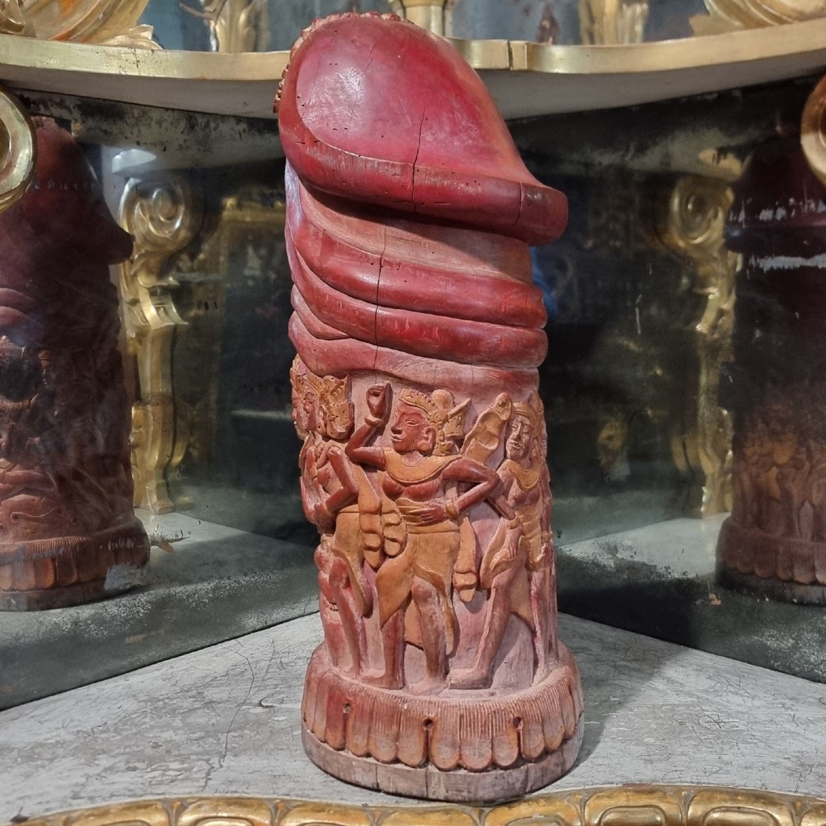 Balinese Carved Wood Phallic Sculpture 1920