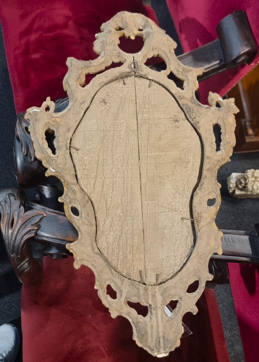 Paire de miroirs dorés vénitiens du XIXe siècle-photo-6