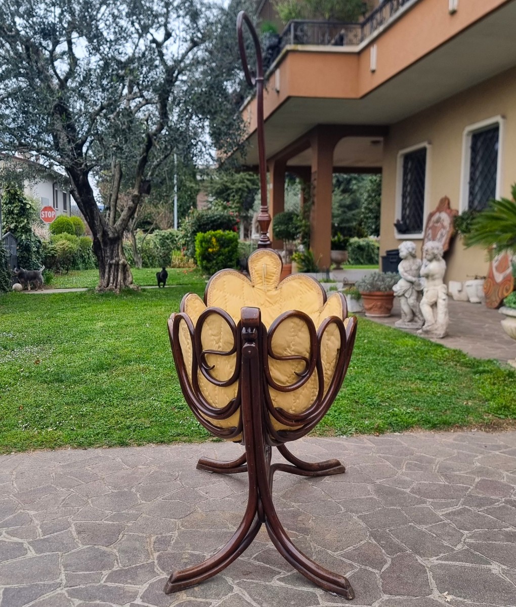 Thonet Curved Beech Cradle 1800s-photo-4