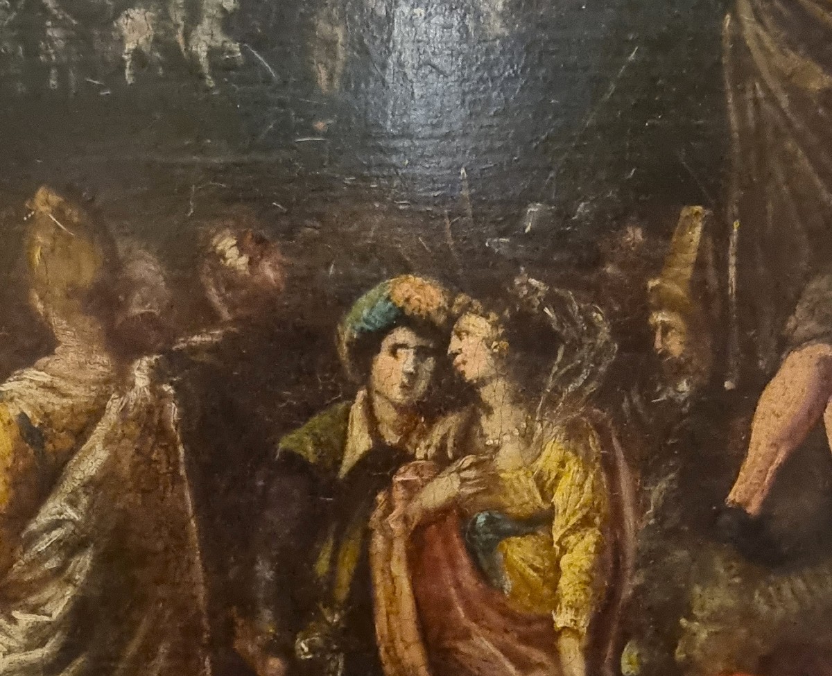 Huile sur panneau fin XVIe siècle La Tour de Babel Frans Francken II-photo-2