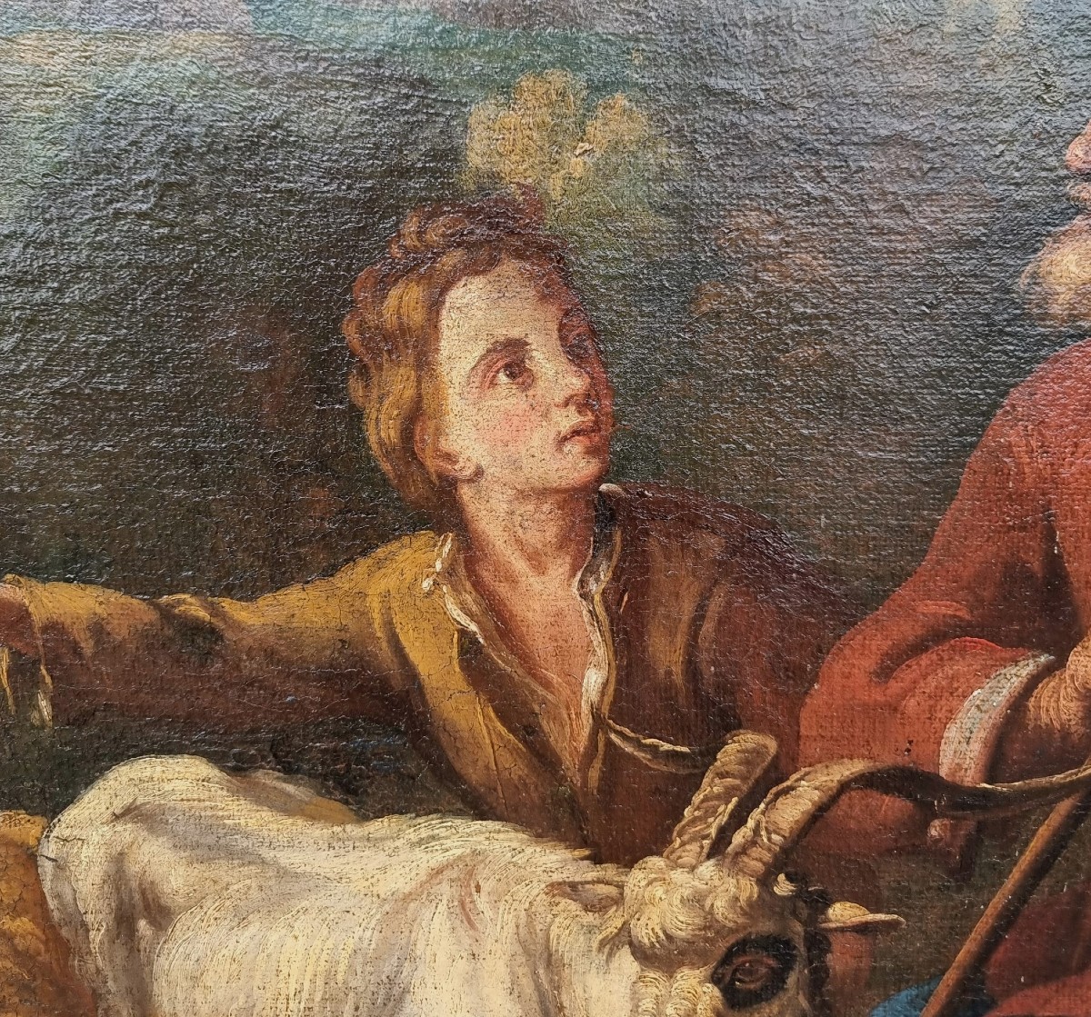 Huile sur toile fin XVIIe siècle La Fuite en Égypte de Philipp Peter Roos (1657-1706)-photo-3