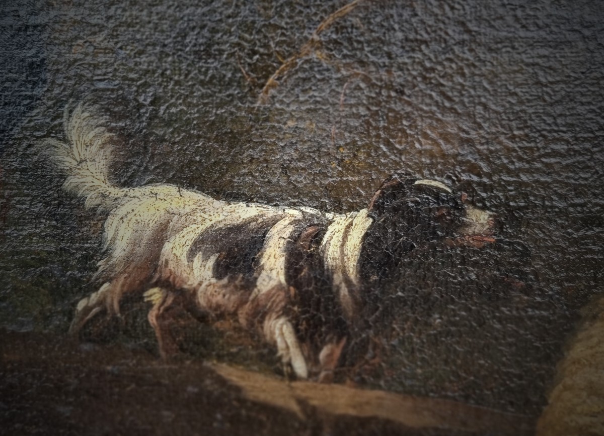 Huile sur toile fin XVIIe siècle La Fuite en Égypte de Philipp Peter Roos (1657-1706)-photo-5