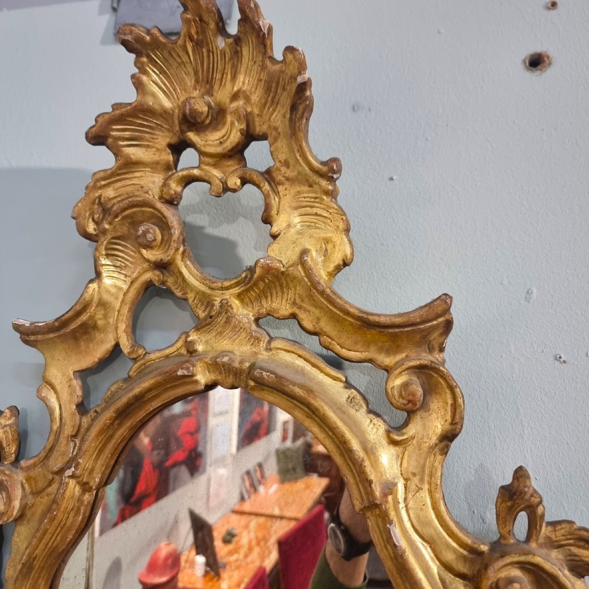 Pair Of 19th-century Venetian Gilded Mirrors-photo-1