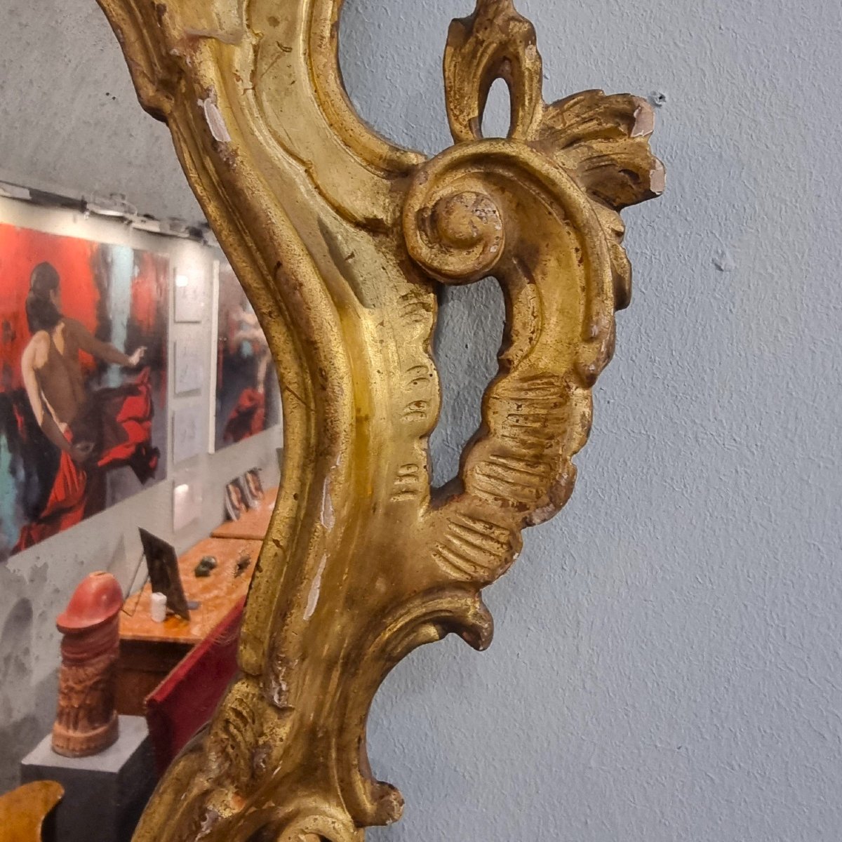 Pair Of 19th-century Venetian Gilded Mirrors-photo-2