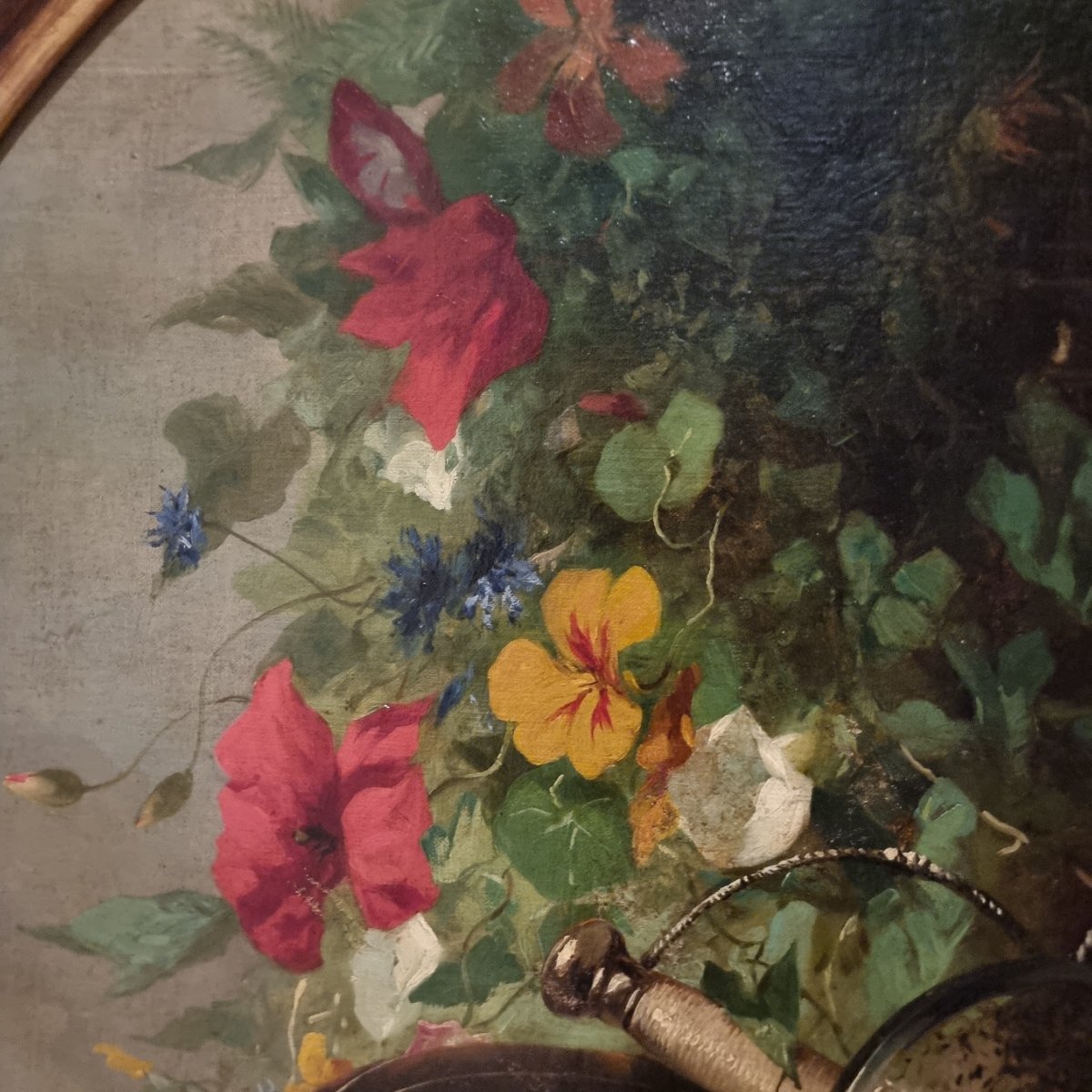 1 Nature morte de 1850 huile sur toile-photo-1