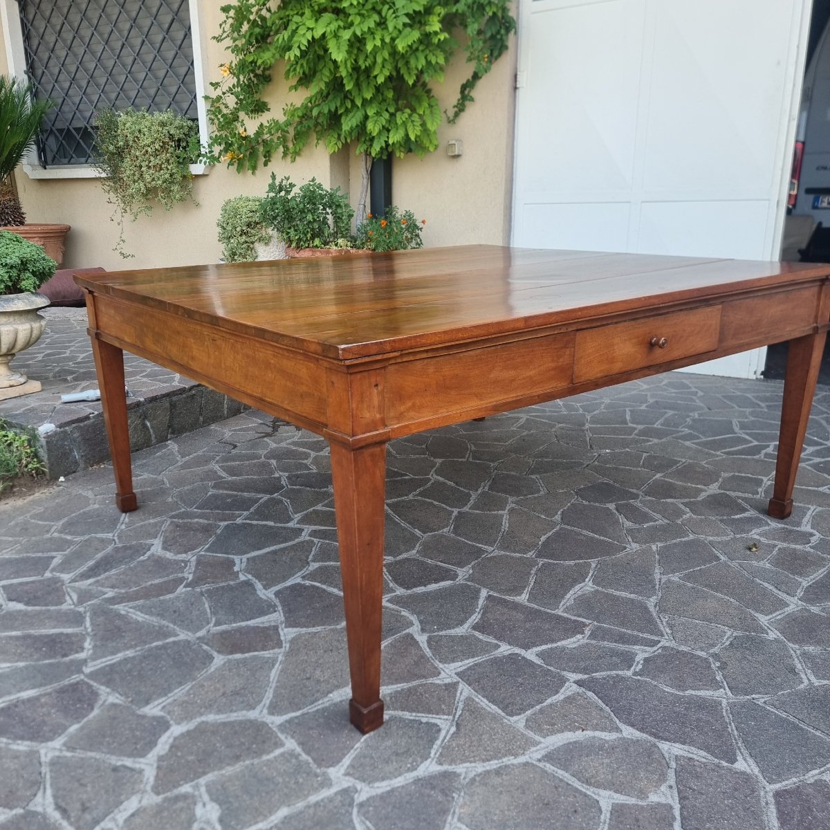 18th-century Venetian Directoire Walnut Table-photo-3