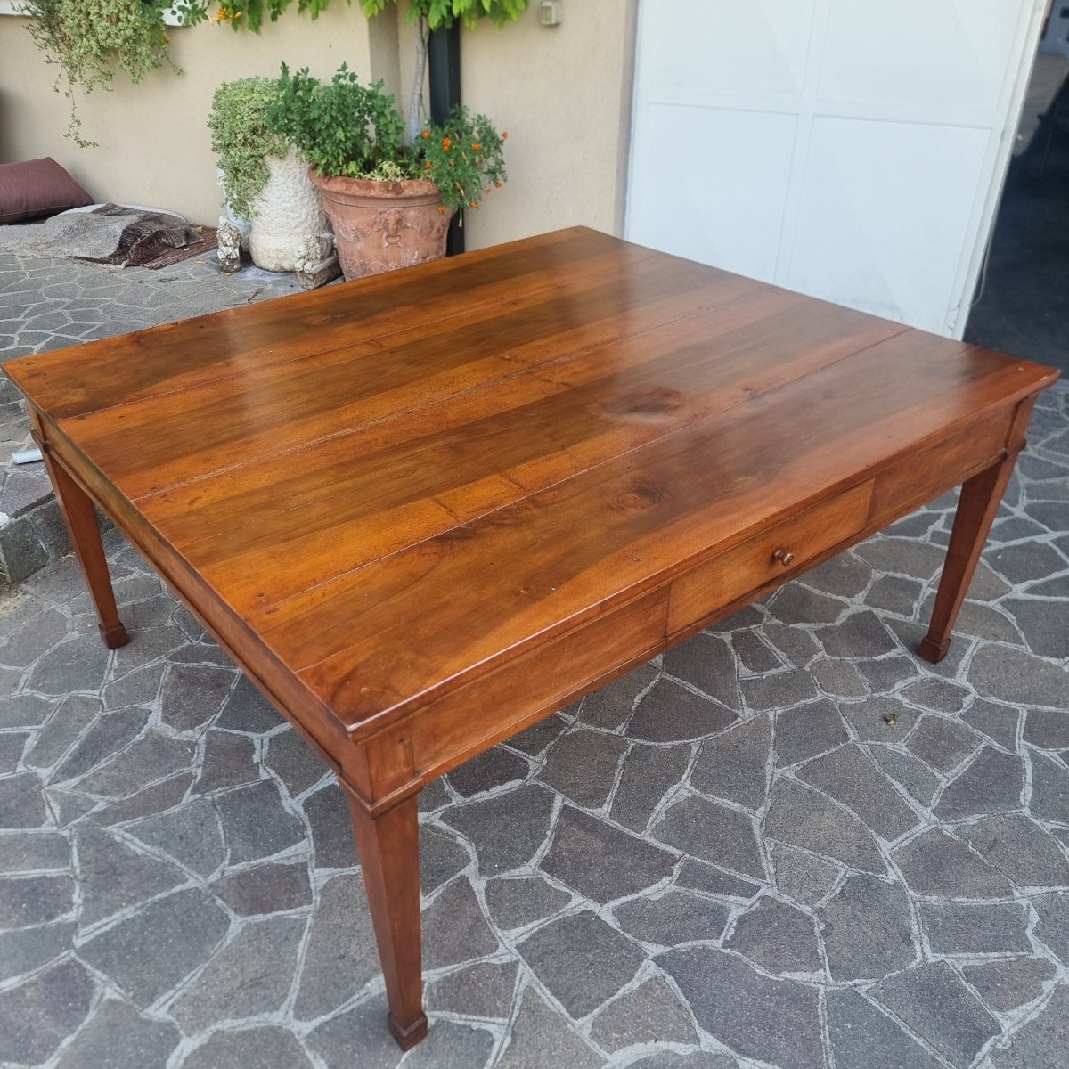 18th-century Venetian Directoire Walnut Table-photo-4