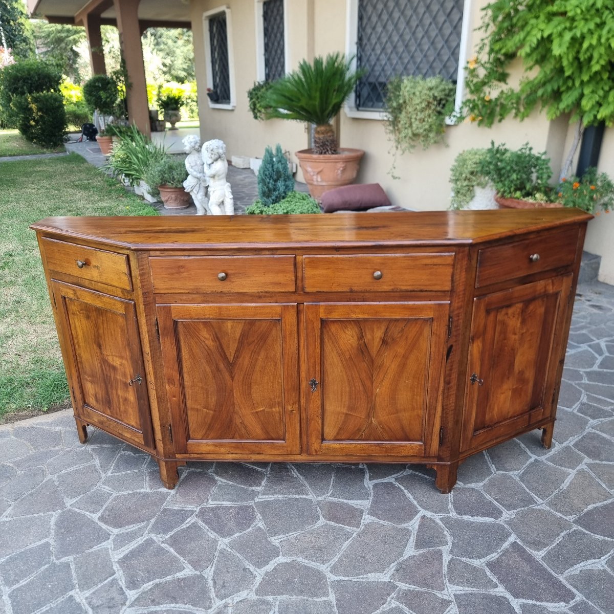 Venetian Walnut Corner Sideboard, 800