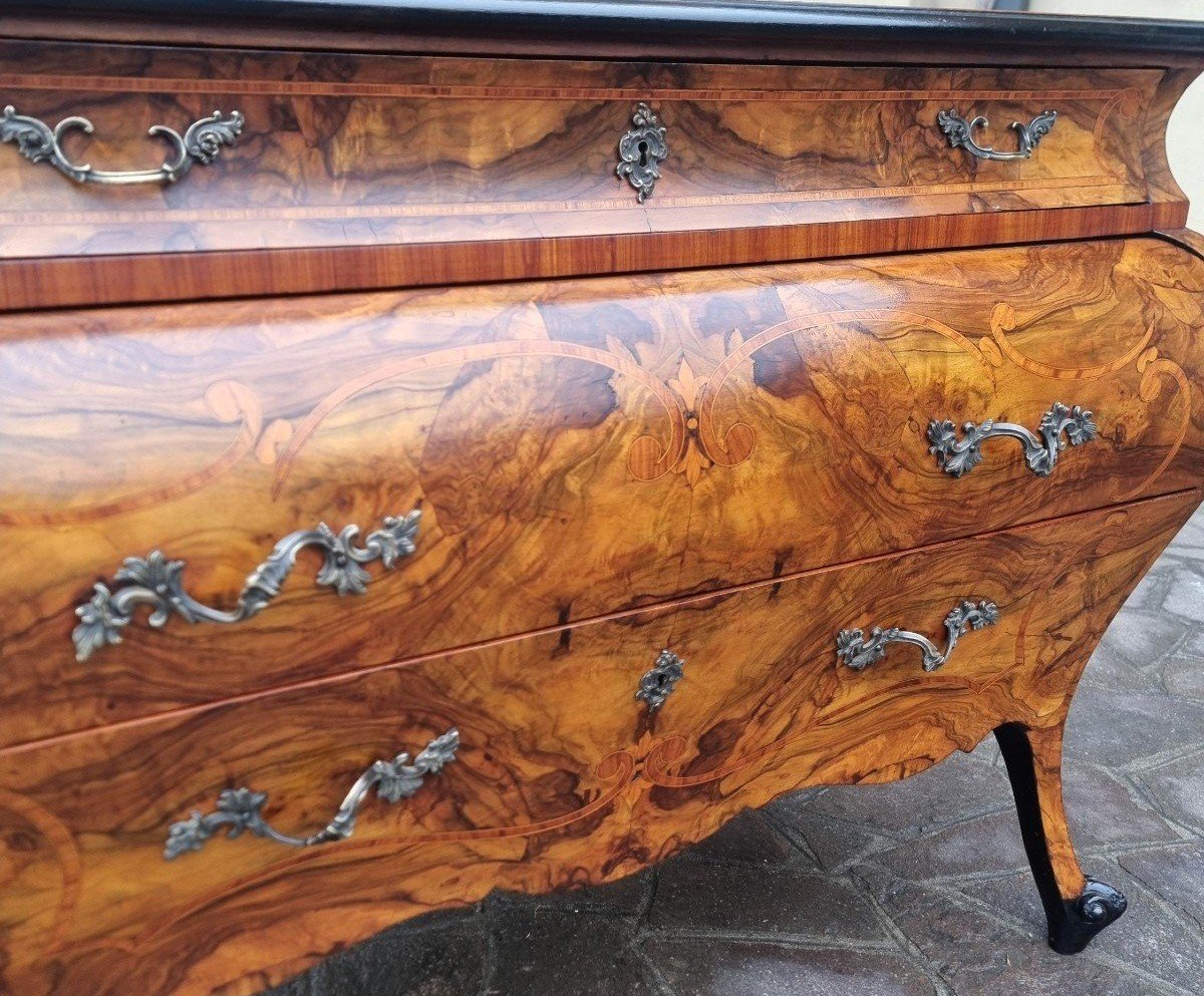 19th-century Lombard Chest Of Drawers In The Louis XV Style-photo-1