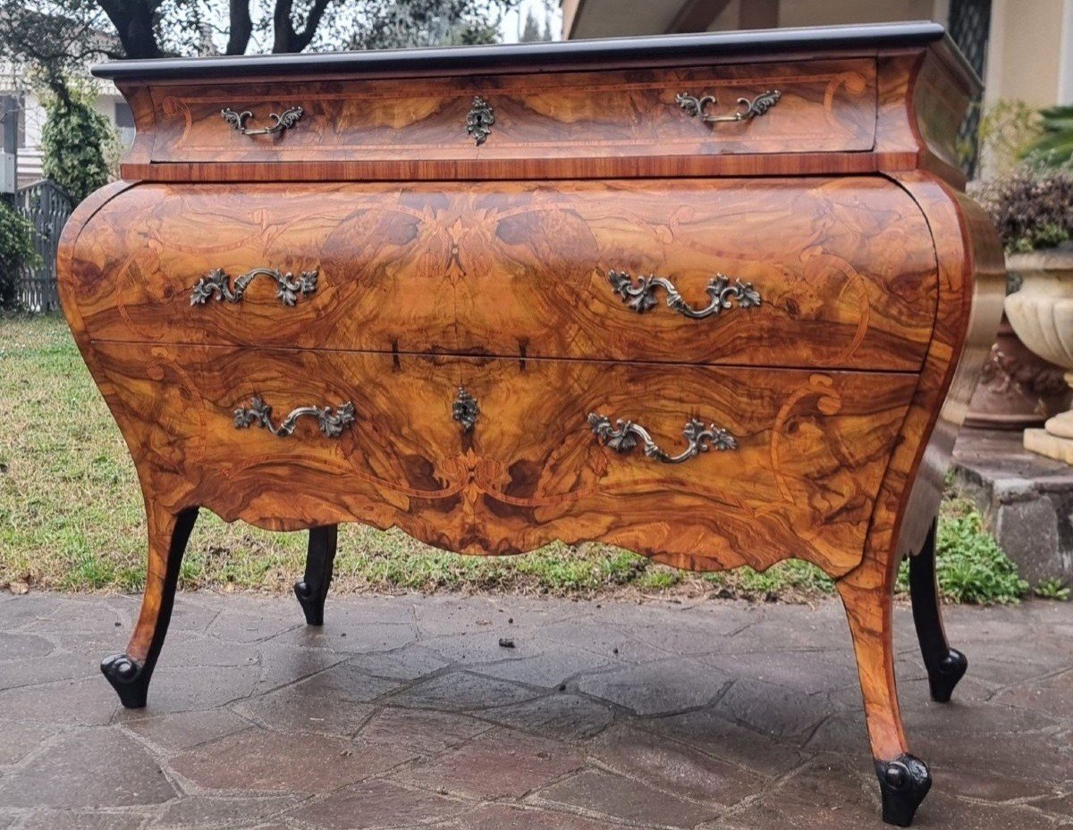 19th-century Lombard Chest Of Drawers In The Louis XV Style