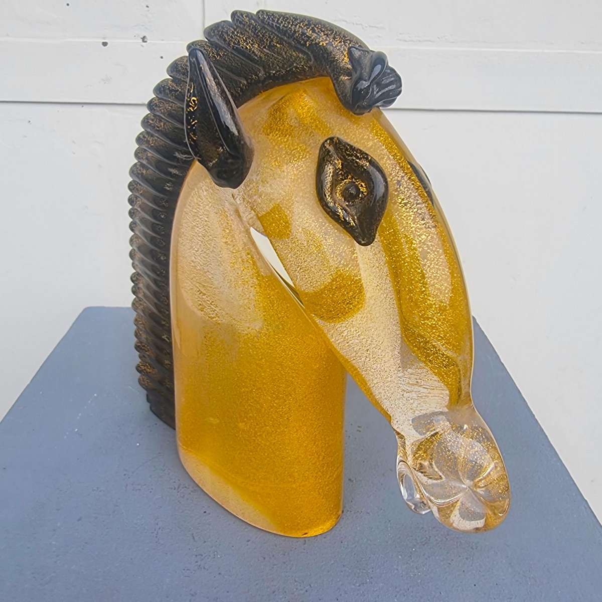 Murano Glass Horse Head From The 1970s By School Archimede Seguso-photo-2