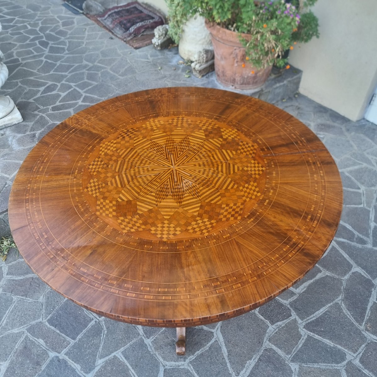 Table Rolo de 1850 avec Marqueterie-photo-3