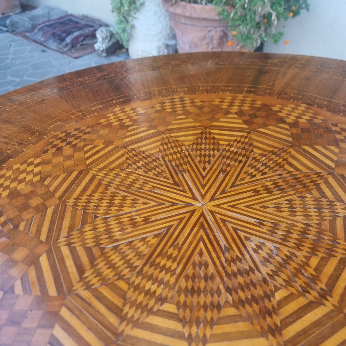 Table Rolo de 1850 avec Marqueterie-photo-1