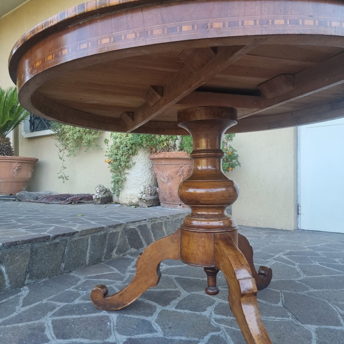 Table Rolo de 1850 avec Marqueterie-photo-3