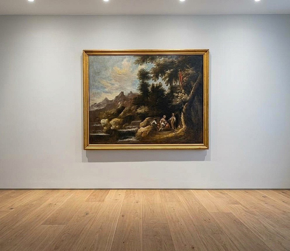 Paire de paysages huile sur toile du XVIIIe siècle entourage de Claude-Joseph Vernet 1714–1789-photo-2