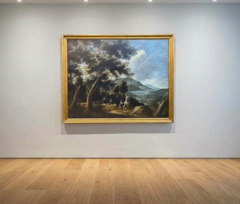 Paire de paysages huile sur toile du XVIIIe siècle entourage de Claude-Joseph Vernet 1714–1789-photo-3