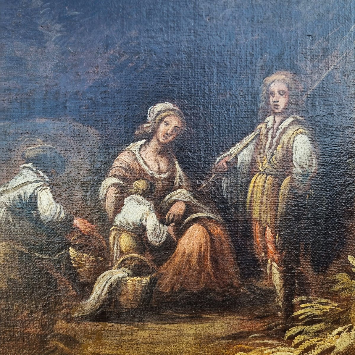 Paire de paysages huile sur toile du XVIIIe siècle entourage de Claude-Joseph Vernet 1714–1789-photo-8