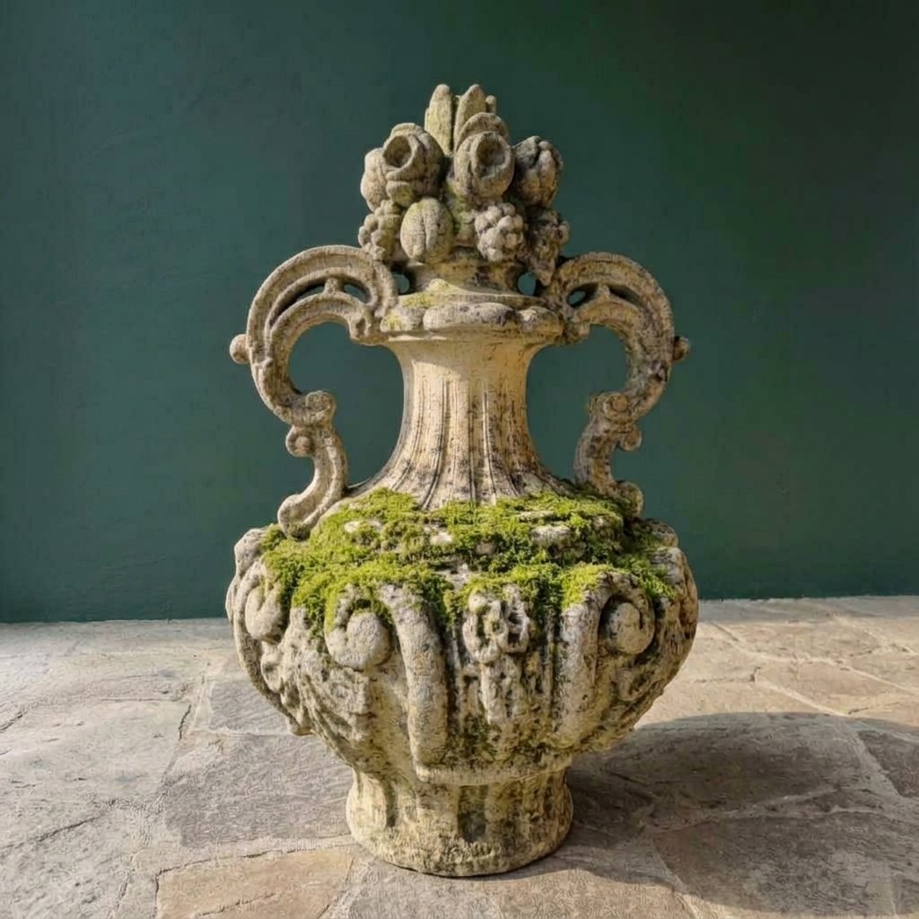 Paire de vases en pierre de Vicence du XIXe siècle provenant d'un palais vénitien-photo-3