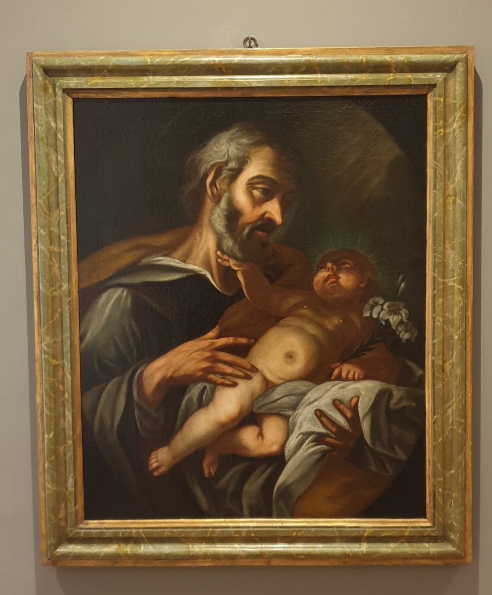 Oil On Canvas From 600 Representative Saint-joseph With Child