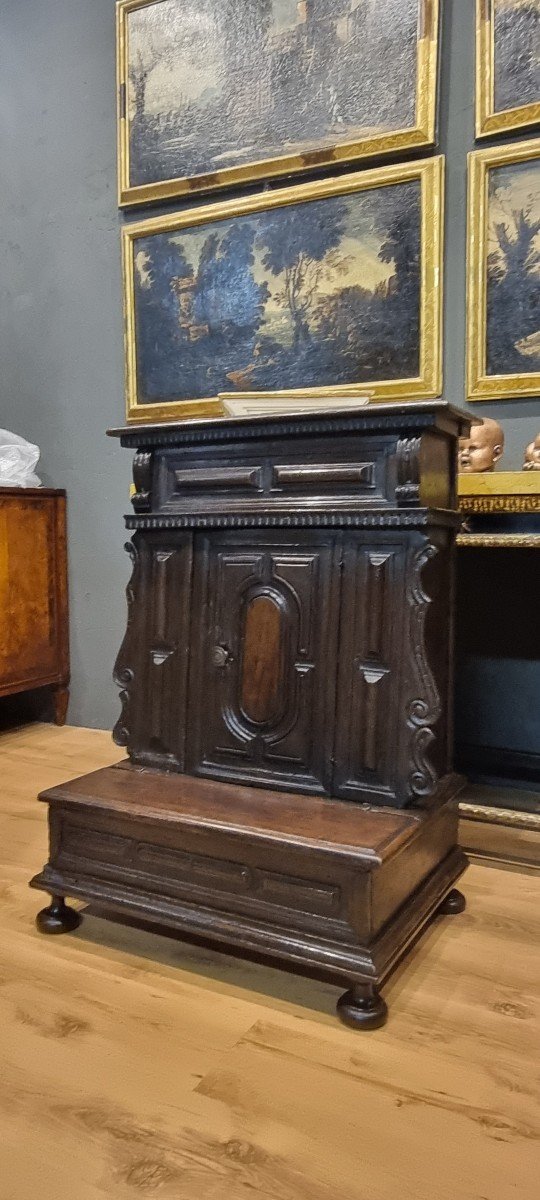 Seventeenth Century Kneeling Prie-dieu In Walnut Wood-photo-2