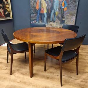 Exploring Elegance: The 1960 Vintage Round Rosewood Table By Harry Ostergaard