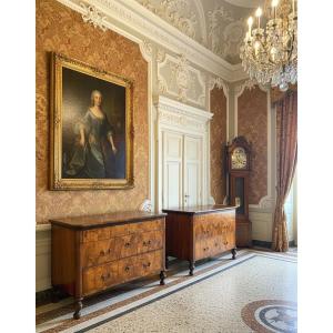 Pair Of Walnut Dressers With Inlays 1850
