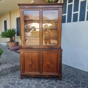 19th-century Venetian Walnut Display Bookcase
