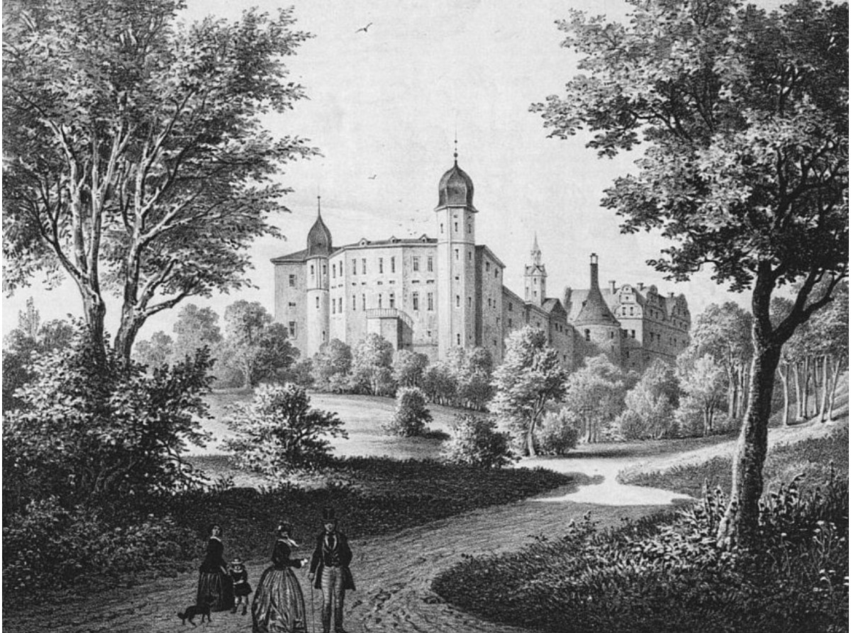 Une table centrale allemande du XIXe siècle en acajou sculpté et doré-photo-3