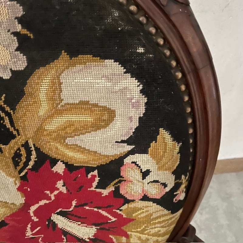 Louis XV Armchair With Floral Upholstery-photo-3