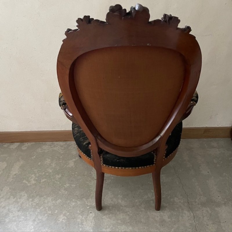 Louis XV Armchair With Floral Upholstery-photo-3